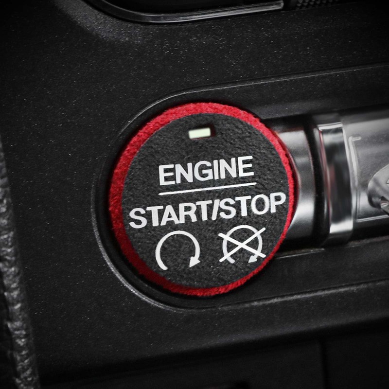 BETTERHUMZ Engine Start Stop Button Trim Sticker for Mustang 2015