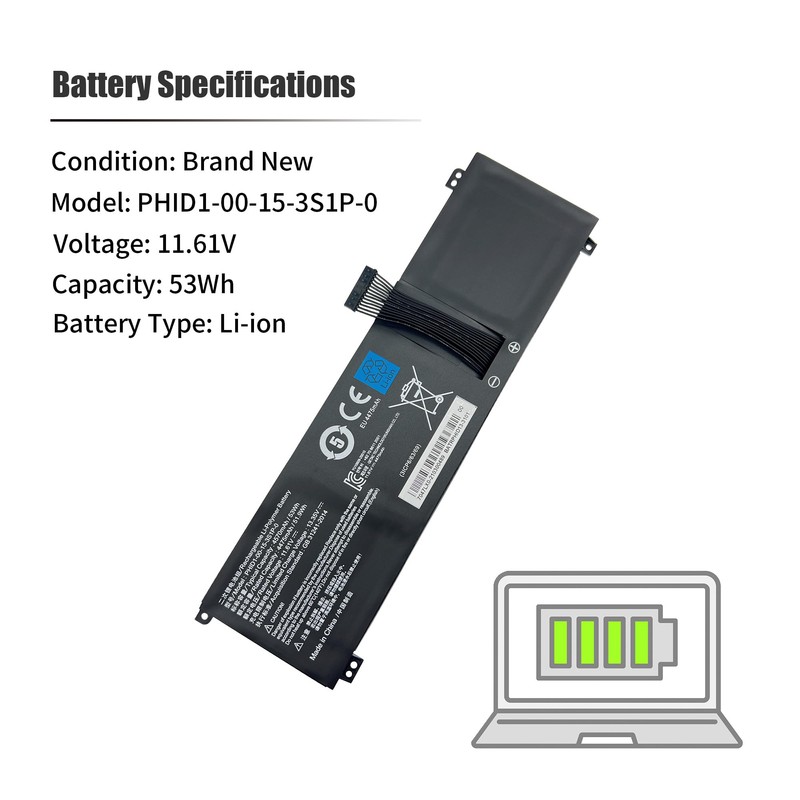 INTIFO 53Wh PHID1-00-15-3S1P-0 Laptop Battery Compatible with Mechrevo F1 Schenker