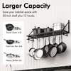 KES 30-Inch Kitchen Pan Pot Rack Wall Mounted Hanging Storage