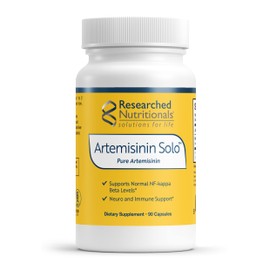 Researched Nutritionals Artemisinin Solo - Sweet Wormwood Immune Support Supplement - 250mg of Pure Artemisia Annua per Serving - Vegan, Non-GMO Formula (90 Capsules)
