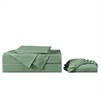 Chezmoi Collection 4-Piece Sage Green Sheet Set Queen Size -