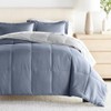 LINENS & HUTCH Bedding Bundle, Reversible Microfiber Comforter Set and