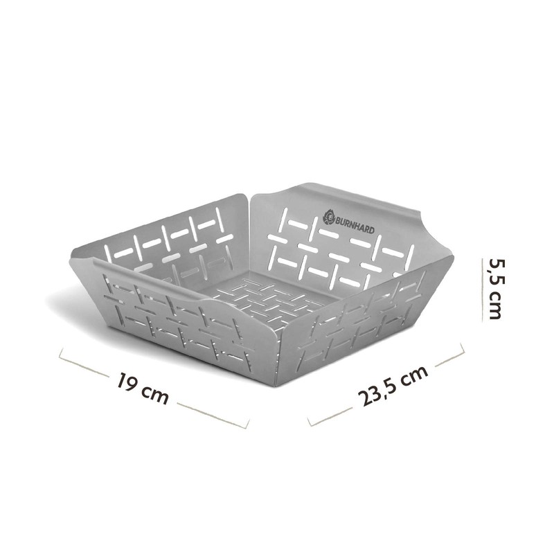 Barbecue Basket for Vegetables, Stainless Steel, Vegetable Basket for Gas