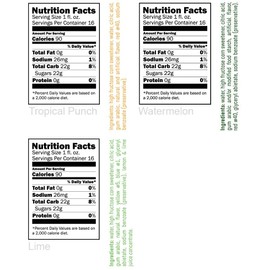 Time for Treats 3-Pack Tropical Punch, Watermelon, Lime Flavored Syrups VKP1107