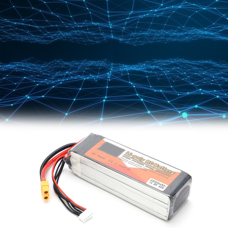 14.8V 4500mAh 4S 60C Lipo Battery Pack with XT60 Plug