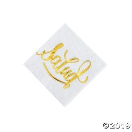 SALUD FOIL PRINT BEV NAPKINS - Party Supplies - 50 Pieces
