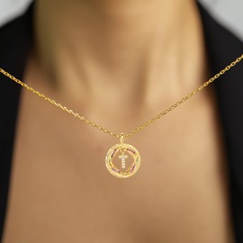 RONYOSTING 3Pcs Layered Gold Necklaces for Women -22k Gold Plated Name Necklaces - Curved Paperclip Link, Serpentine Chain & Custom A-Z Pendant - Waterproof Jewelry Gifts for Birthday Trendy(T)