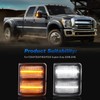 HTZCMOTO LED Side Mirror Turn Signal Lights Compatible with F250