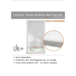 HOME DECORATORS Gray Cordless Blackout Cellular Shade blinds - 35 in W x 72 in