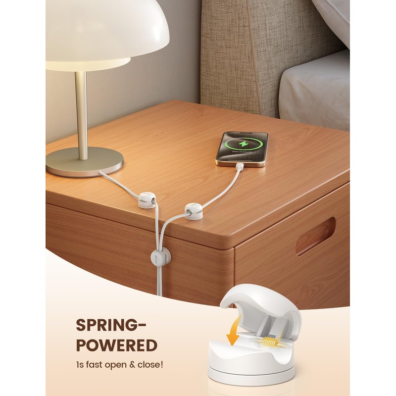 6Pack Rotatable Cord Organizer Cable Clips - Lamicall [1s Lock]