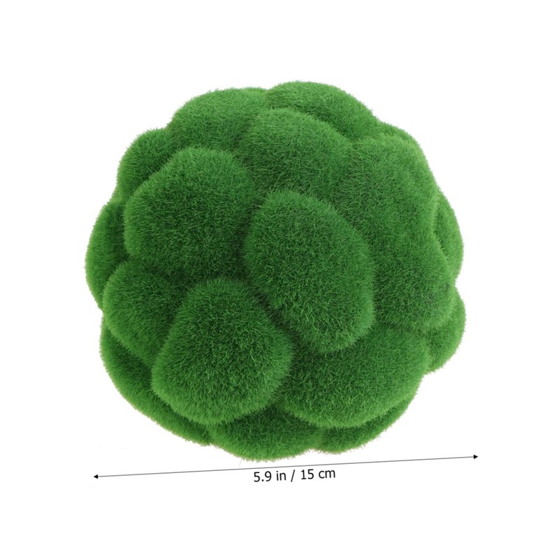 BIUDECO DIY Landscaping Essential 15cm Realistic Artificial Moss Ball for