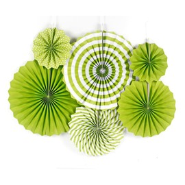 Pack of 6 Party Decoration Paper Fans, Decorative Paper Hanging Fans, Hanging Decorative Paper Fans Fans for Party, Wedding, Celebration, Baby Shower, Birthday, Festival, Christmas, Event, Carnival,