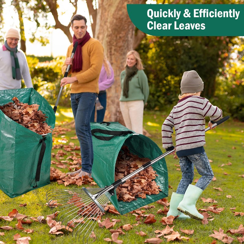 60 Gallon Leaf Collector,Collapsible Lawn & Leaf Bag,Heavy Leaves Pick