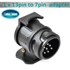 DARKGUARD 13pin To 7pin Towing Adaptor,Trailer Converter Adapter for Car