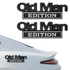 Old Man Edition Car Emblem, Pack of 2 3D Metal