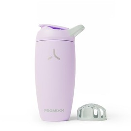 Promixx Pursuit Insulated Shaker - 550 ml Double Wall Stainless Steel Protein Mixer with Snap Fit for Ice Cold Shakes - Leak-proof for Fitness - Lilac