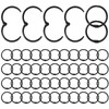 LOUZAGO 50 Pack 1 Inch Binder Rings, Black Book Rings