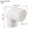 TOP-VIGOR 2Pcs 25mm Slip 90 Degree PVC Pipe Fitting Elbow