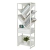 ZEXVIDA Bookshelf with Drawer,8 Tier Tree Bookcase Retro Floor Standing