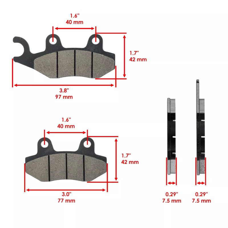 Caltric Front Rear Brake Pads for Triumph America 2008-2016 /