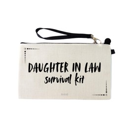 Gifts or Presents for Daughter in Laws, Daughter in Law Survival Kit, Novelty Bag for Cosmetic Makup Bags, Pencil Case, Travel Organiser Zipper Pouch - cb1721