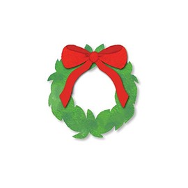 Roeda Brighten Your Life 37009G Mini Holiday Wreath with Red Bow Open Stock Magnet