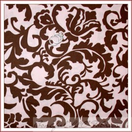 Signature BonEful Fabric FQ Cotton Quilt Brown Pink Girl Flower Shabby Chic Victorian SALE