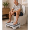 Waterproof Toilet Foot Stool, Compact Bathroom Squatting Stool with Non-Slip