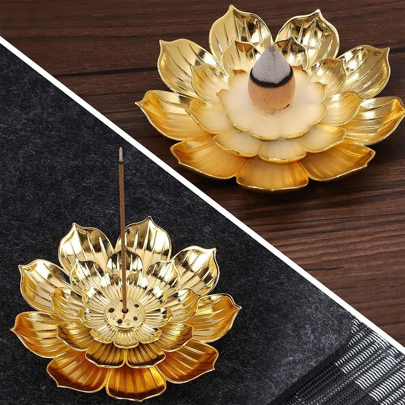 WELANE Incense Burner, 6-Hole Lotus Stick Incense Holder for Home,
