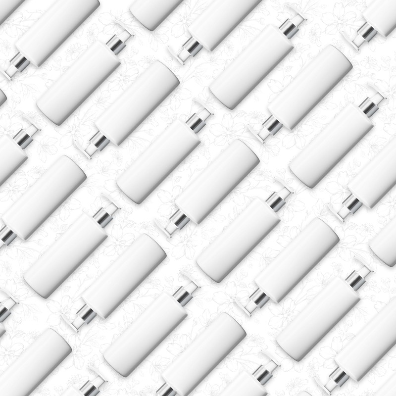 500ml Dispenser Pump Bottle White PET Plastic Bottle Silver/White Lotion