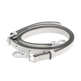 SUIKIHUM Bag Shoulder Strap, (37.4"-45.3" Adjustable Replacement Strap) Genuine Leather with Metal Silver Buckle for Women (Beige)