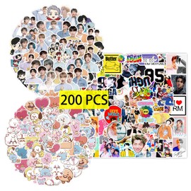 GTOTd Kpop Stickers (200 Pieces) Gifts Star Cartoon Merch for Laptop Water Bottle Phone Accessories Car Bumper Window Helmet Decor Teens