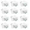 SuperDi White Shelf Support Pins Brackets with Self-Tapping Screws, 90°