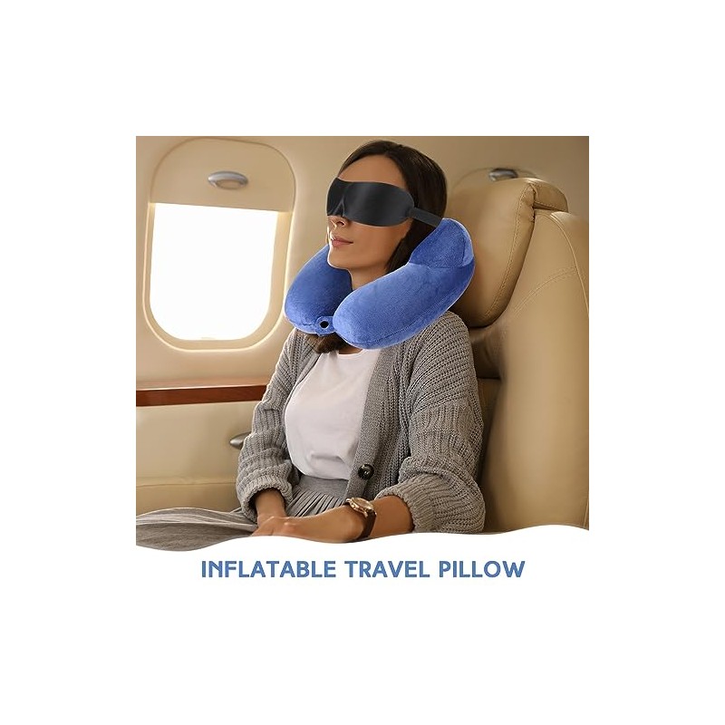 Sintuff - Juego de 2 almohadas inflables para el cuello