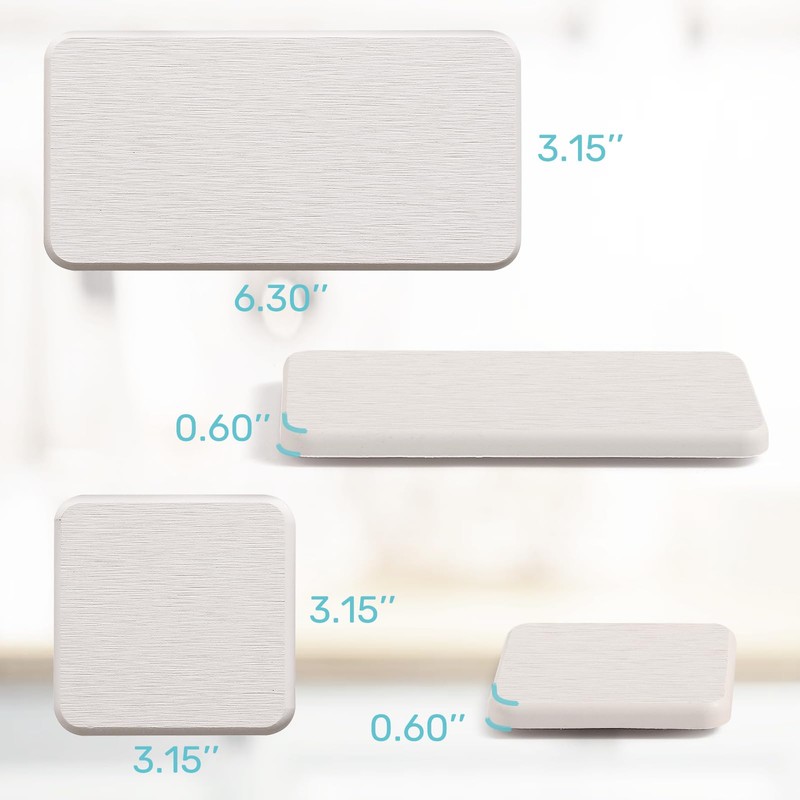 Plentio Plentio 4PCS Quick-Drying Stone Soap Tray for Bathroom Counter,