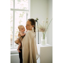 Breathable Muslin Nursing Cover for Breastfeeding by Bond (Light Brown) - Pumping Breastfeeding Cover Up for Mom I Also Works Ideal as Stroller Cover and Privacy Nursing Blanket