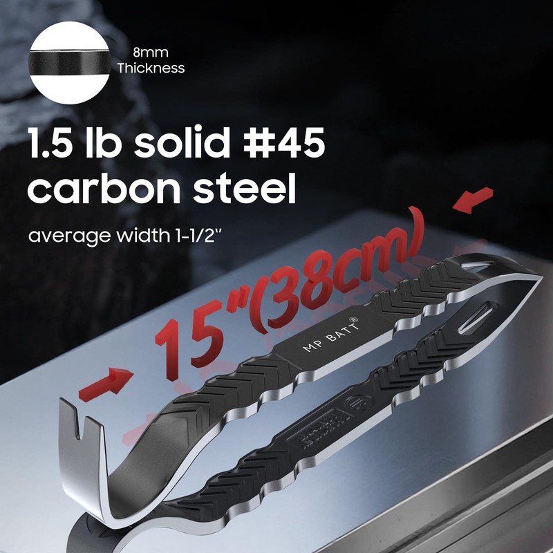 15'' Super Thick Flat Pry Bar Crow Bar Nail Puller,