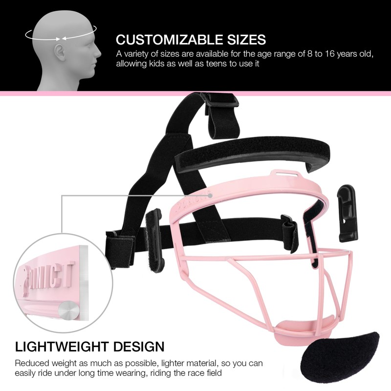 Dinictis Softball Face Mask, Lightweight, Comfortable, with Wide Field Vision,