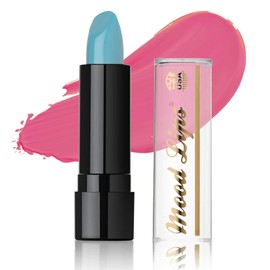 Mood Lips Color Changing Lipstick | Long Lasting Lip Stain Effect | 12 Hour Wear | Magic pH Tint | Aloe Vera Hydrating & Moisturizing | Made in USA | Light Blue