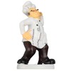 French Chef Figurine 30x14x11cm Resin Funny Chef Sculpture Kitchen Restaurant