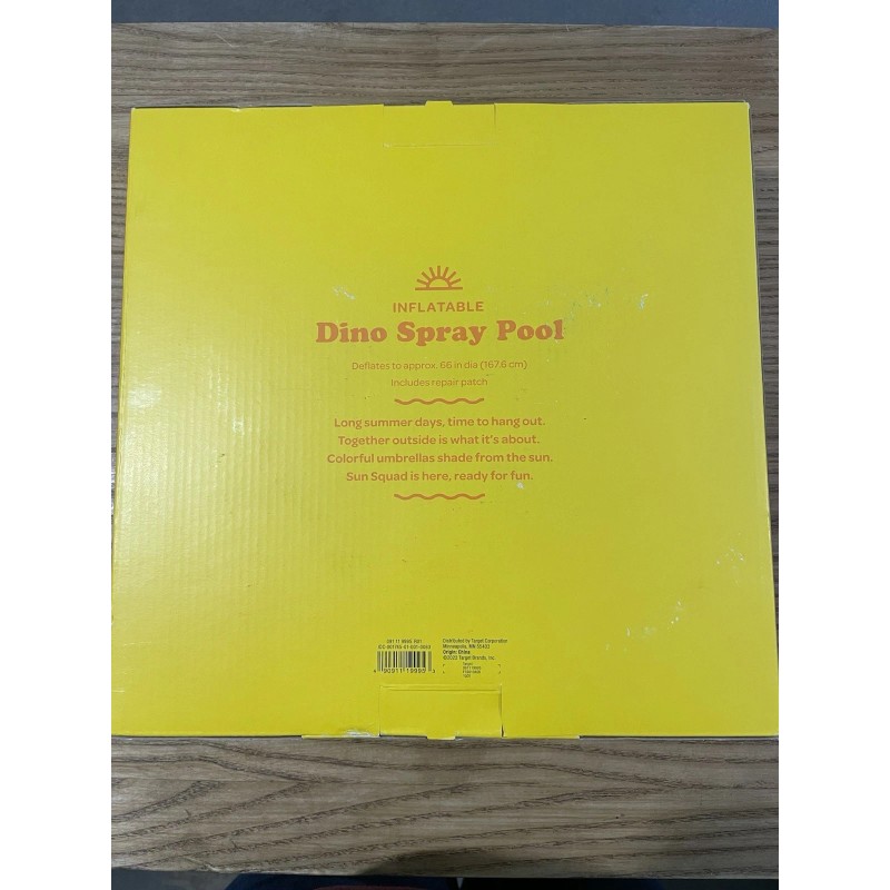 Sun Squad New/Sealed by Sun Squad, Dino Inflatable Spray Pool