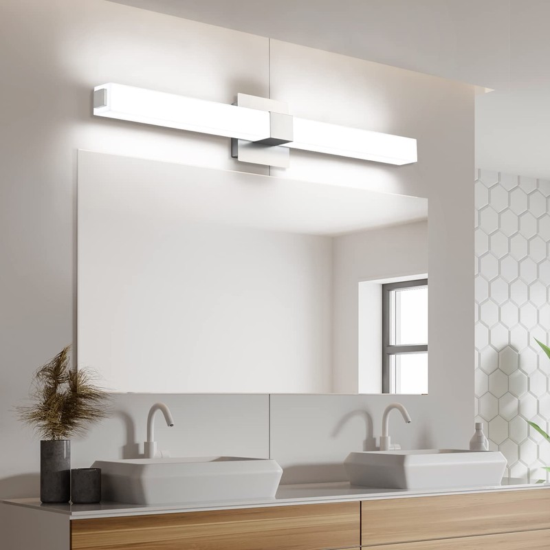 ZUZITO Bathroom Vanity Light Brushed Nickel - Modern LED Vanity