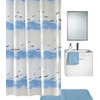 Kleine Wolke 733 Textile Shower Curtain Seaside Design Crocus Blue