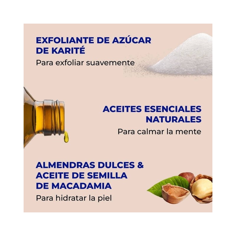 Exfoliante corporal Dr. Teal's Sugar Scrub manteca de karite y