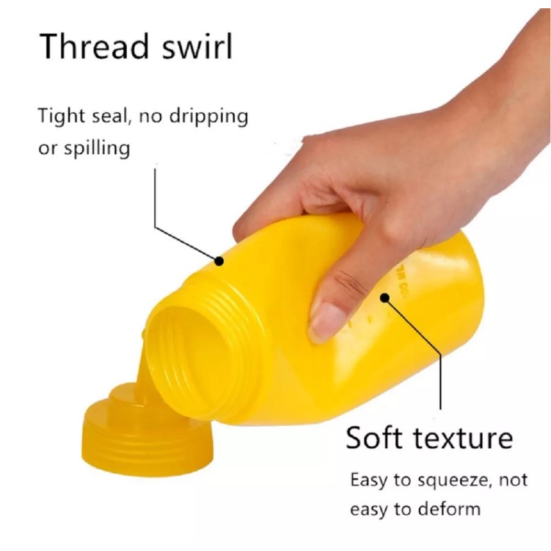 TIKA 3-Piece 16 OZ Condiment Squeeze Bottles with Scale Line