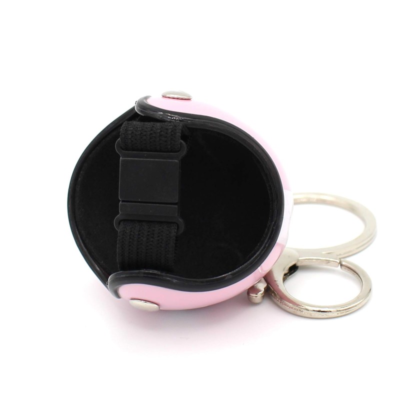 VmG-Store Motorcycle Helmet Retro Keyring with Functional Clasp XL, pink