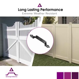 ADVANTAGE INDUSTRIES 7" Stainless Steel Gate Handle | Fits All Types of Fences | Powder-Coated Paint | Industrial Handle | Black (AD1005-SSB)