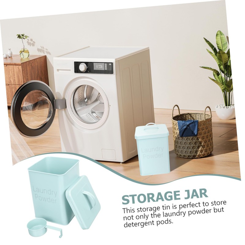 SAFIGLE 1 Set Durable Iron Laundry Storage Container Compact Softener