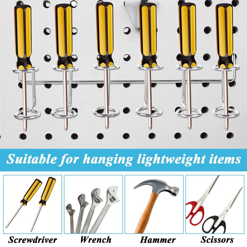 EATHEATY 8 PCS Pegboard Screwdriver Holders, Six Tool Multi Tool