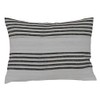French Farmhouse Linen Soft White and Black Ticking Thin Pin